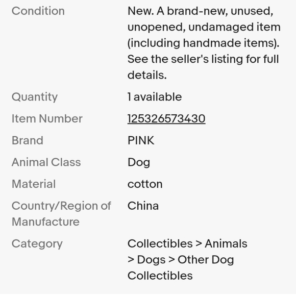 PINK VICTORIAS SECRET ORIGINALS MINI DOG 2023 8" PINK STRIPED COLLECTABLE NEW PK - Picture 6 of 6